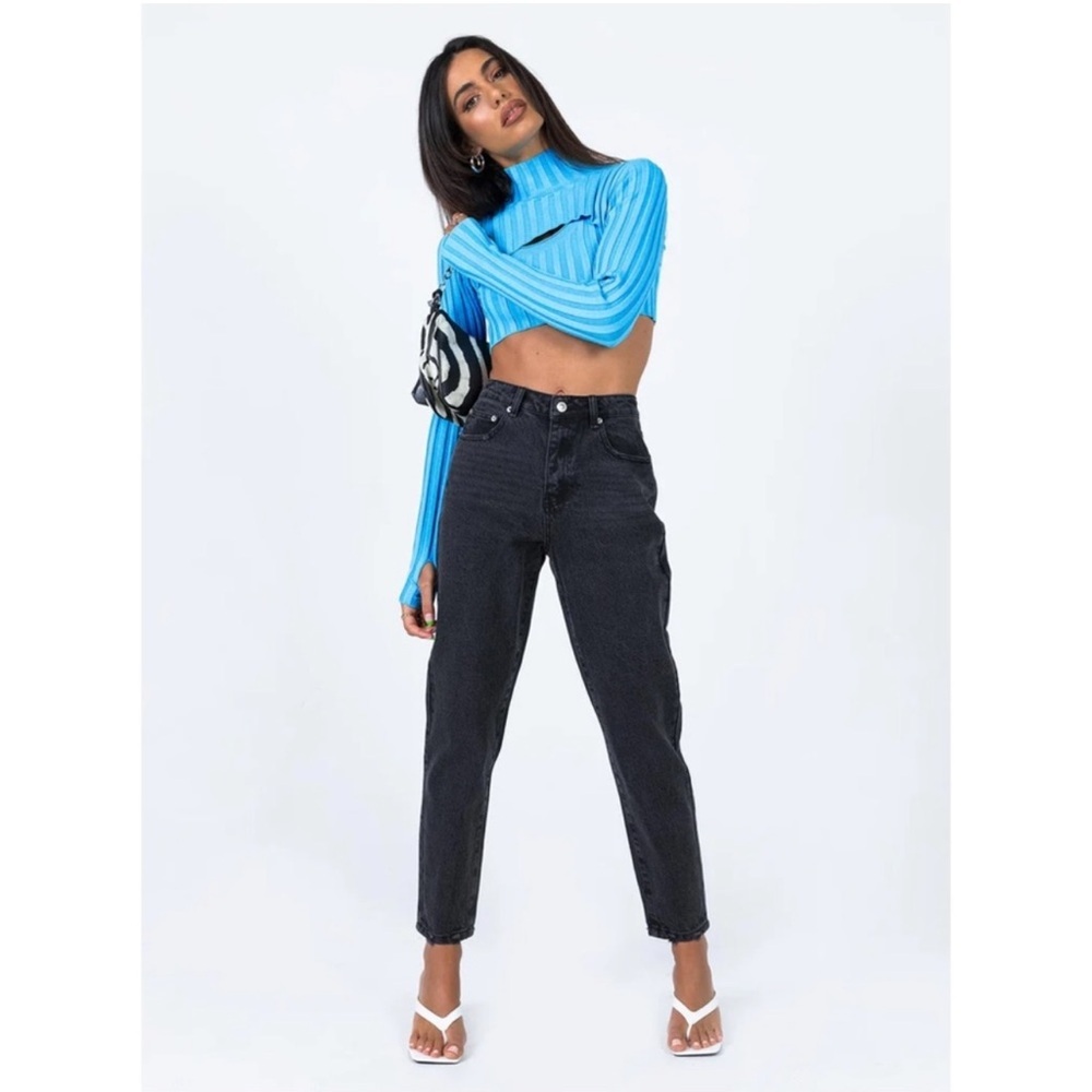 Princess Polly High Rise Straight Leg Mom Jeans Size 4